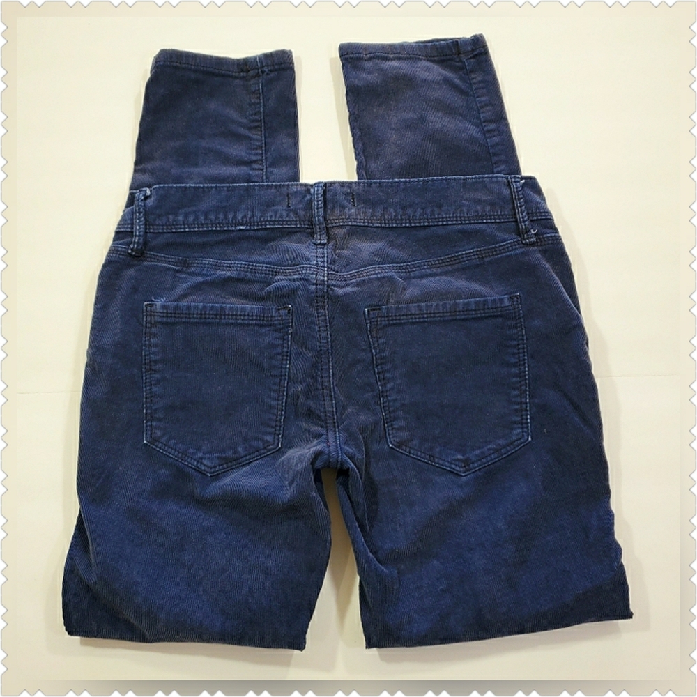 Free People corduroy pants blue skinny
